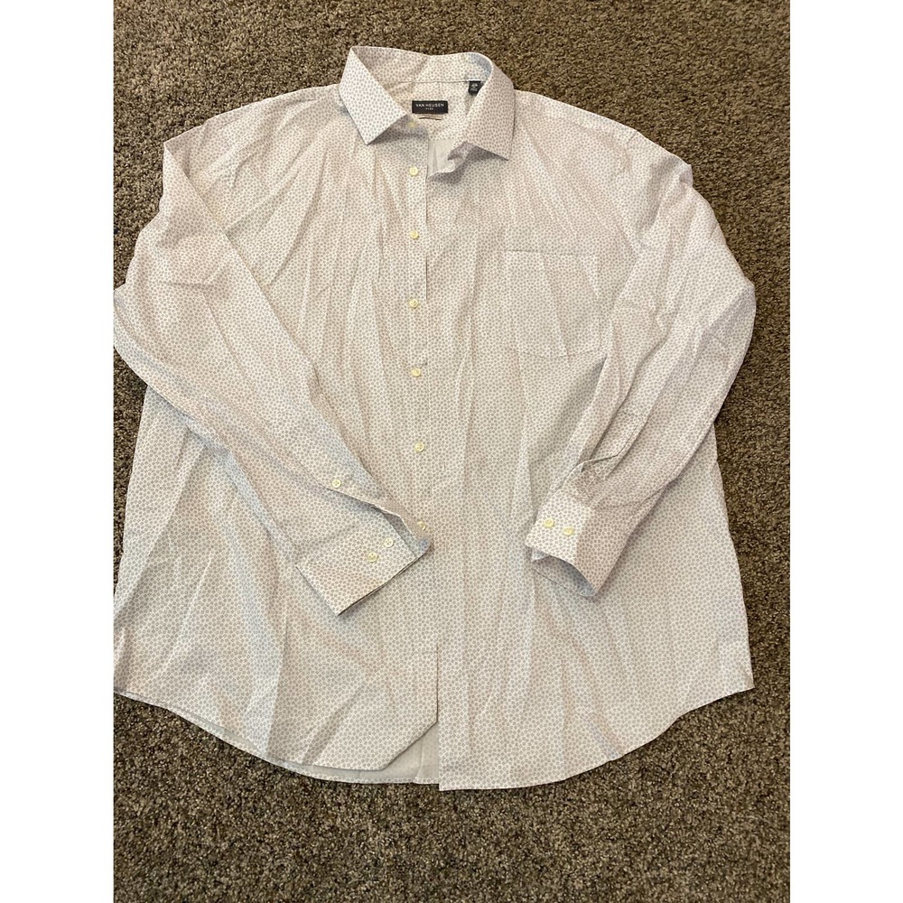 Van Heusen Men's Dress Shirt Regular Fit Flex Collar Stretch - XL